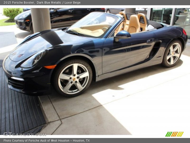 Dark Blue Metallic / Luxor Beige 2015 Porsche Boxster
