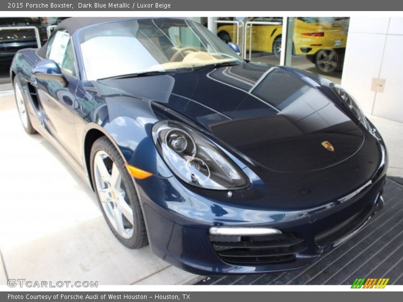 Dark Blue Metallic / Luxor Beige 2015 Porsche Boxster