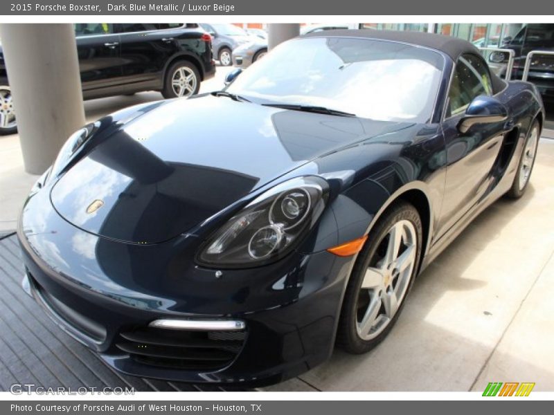 Dark Blue Metallic / Luxor Beige 2015 Porsche Boxster
