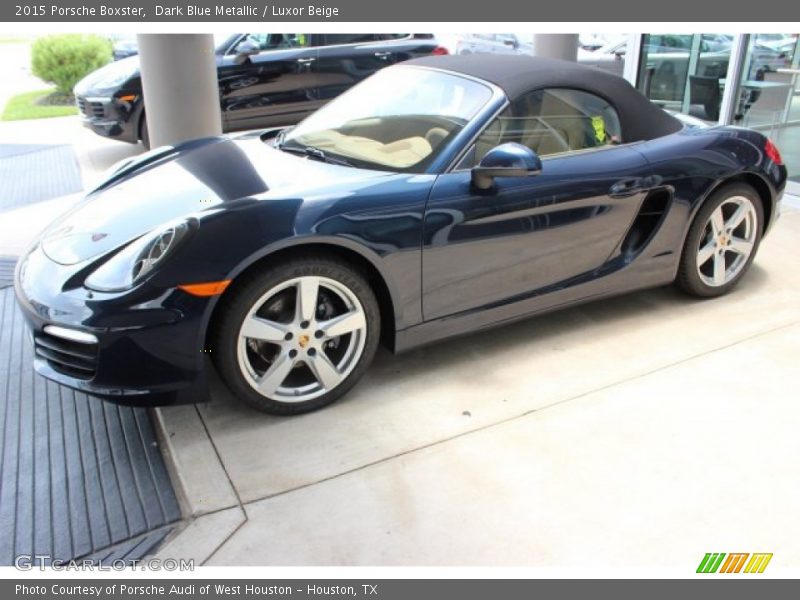 Dark Blue Metallic / Luxor Beige 2015 Porsche Boxster