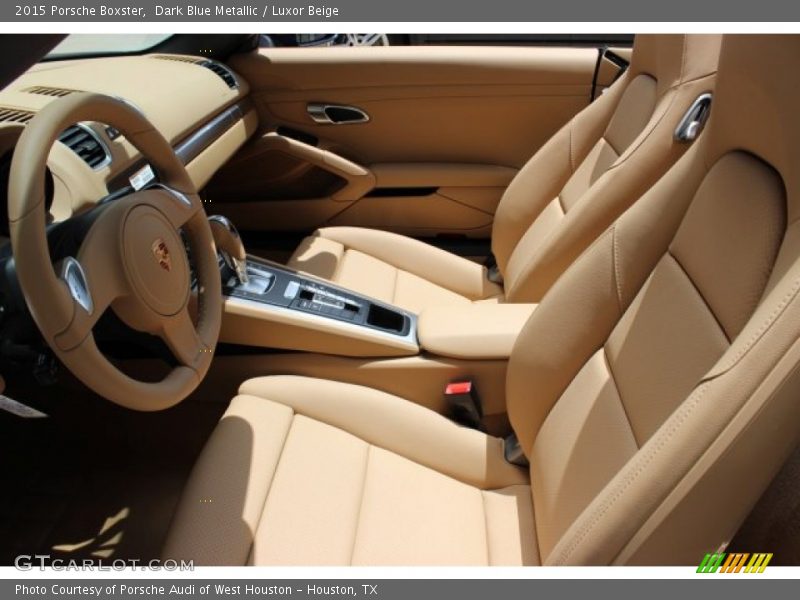 Dark Blue Metallic / Luxor Beige 2015 Porsche Boxster