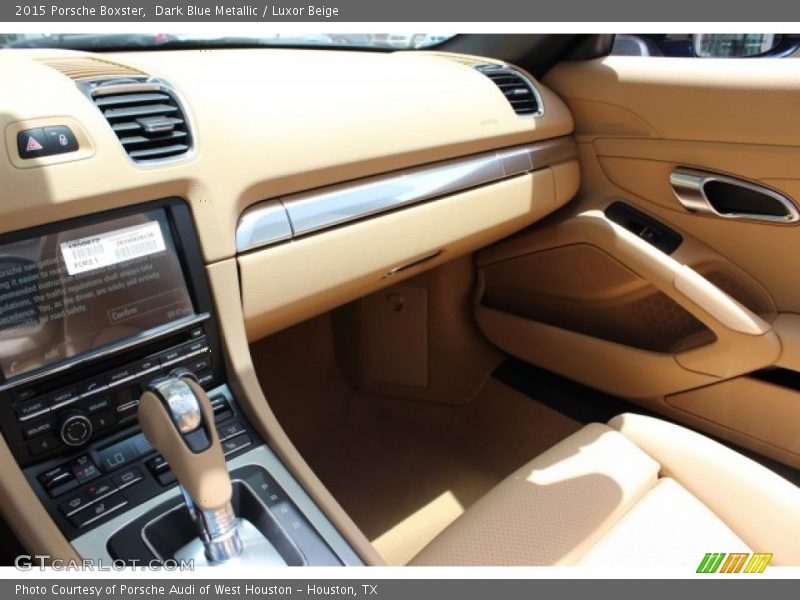 Dark Blue Metallic / Luxor Beige 2015 Porsche Boxster