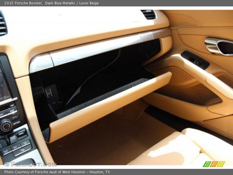Dark Blue Metallic / Luxor Beige 2015 Porsche Boxster