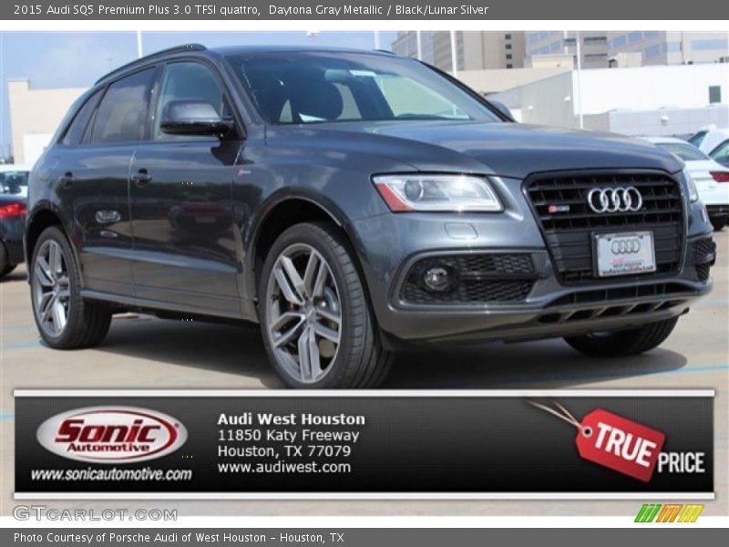 Daytona Gray Metallic / Black/Lunar Silver 2015 Audi SQ5 Premium Plus 3.0 TFSI quattro