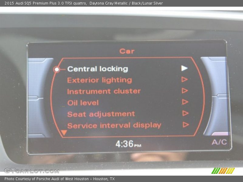 Daytona Gray Metallic / Black/Lunar Silver 2015 Audi SQ5 Premium Plus 3.0 TFSI quattro