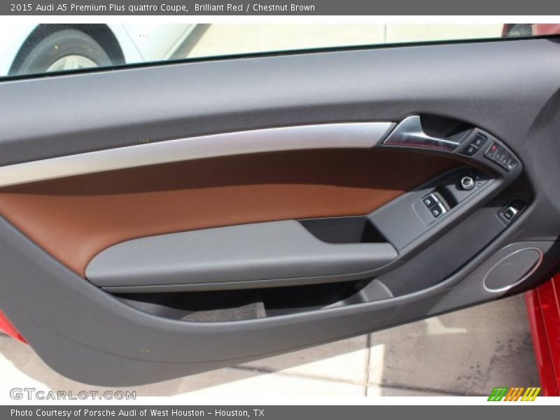 Brilliant Red / Chestnut Brown 2015 Audi A5 Premium Plus quattro Coupe