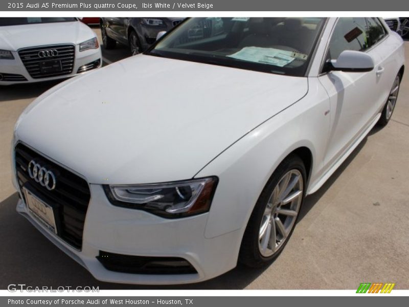 Ibis White / Velvet Beige 2015 Audi A5 Premium Plus quattro Coupe
