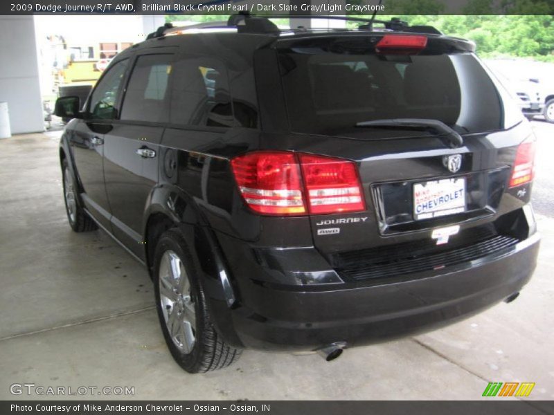 Brilliant Black Crystal Pearl / Dark Slate Gray/Light Graystone 2009 Dodge Journey R/T AWD