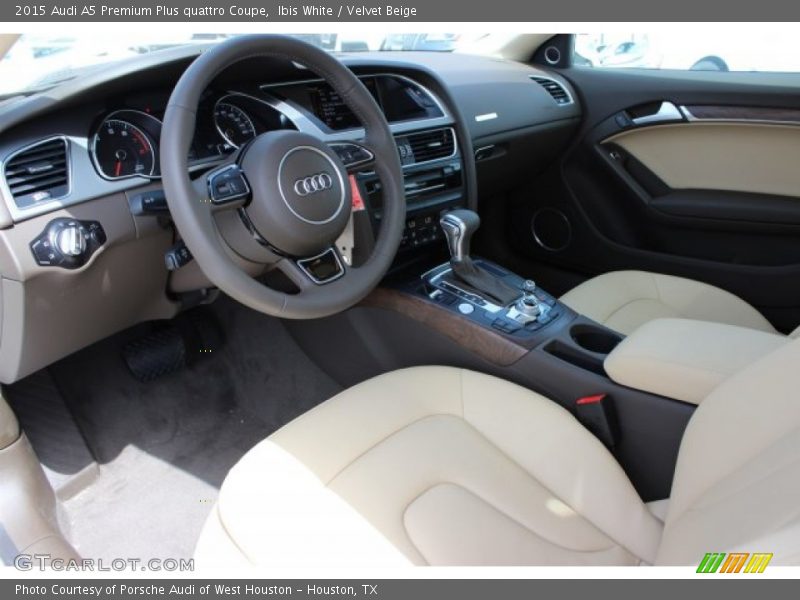 Ibis White / Velvet Beige 2015 Audi A5 Premium Plus quattro Coupe