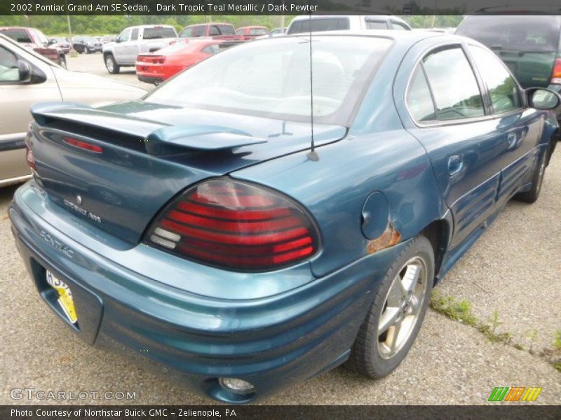 Dark Tropic Teal Metallic / Dark Pewter 2002 Pontiac Grand Am SE Sedan