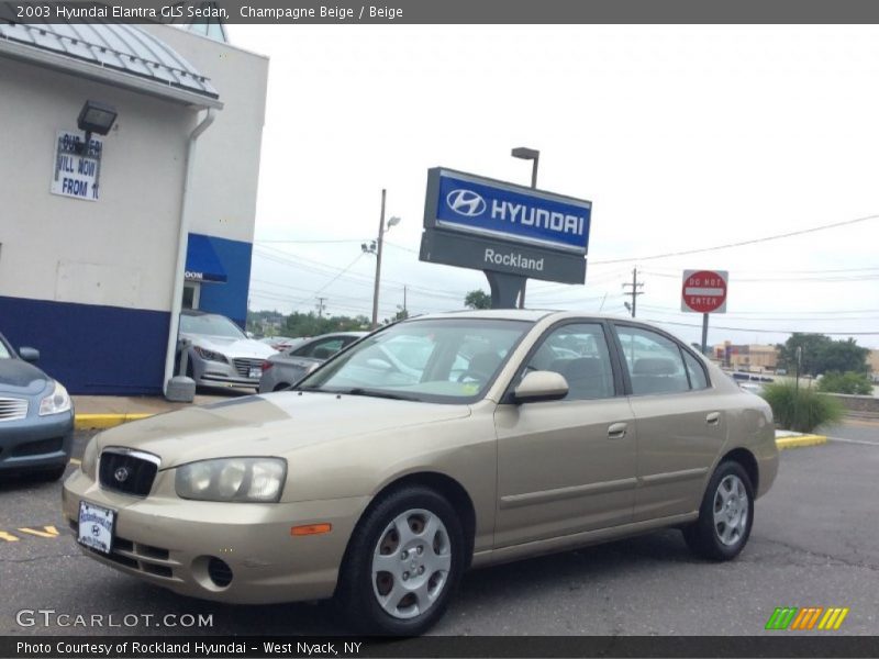 Champagne Beige / Beige 2003 Hyundai Elantra GLS Sedan