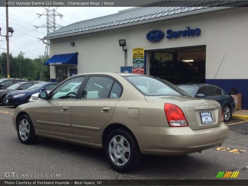 Champagne Beige / Beige 2003 Hyundai Elantra GLS Sedan