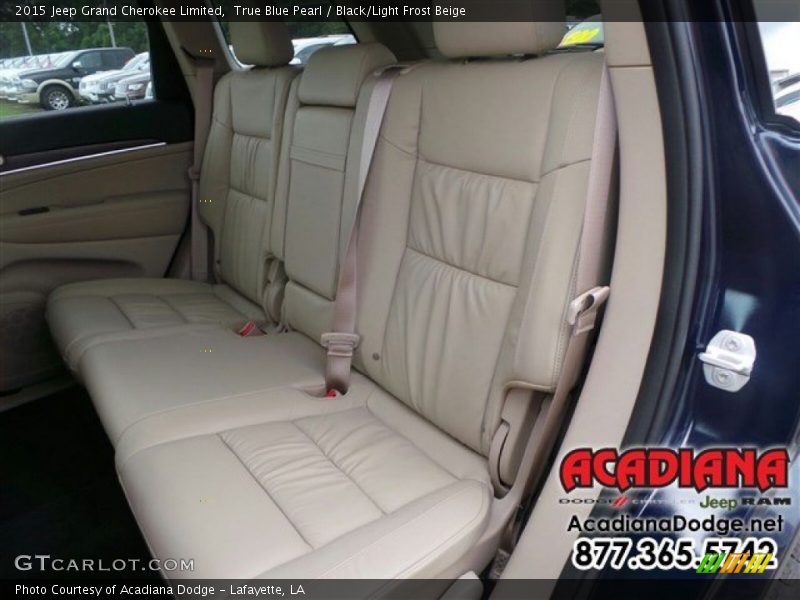 True Blue Pearl / Black/Light Frost Beige 2015 Jeep Grand Cherokee Limited
