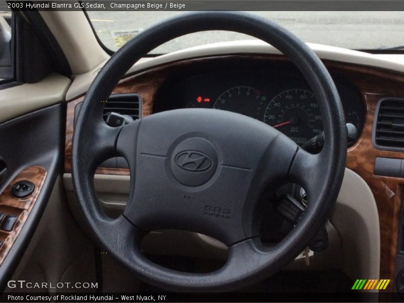 Champagne Beige / Beige 2003 Hyundai Elantra GLS Sedan