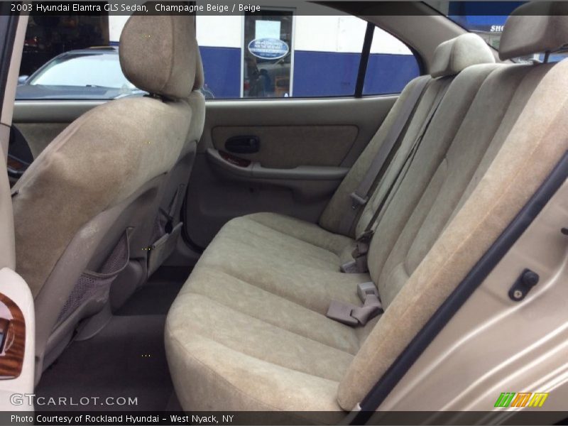 Champagne Beige / Beige 2003 Hyundai Elantra GLS Sedan