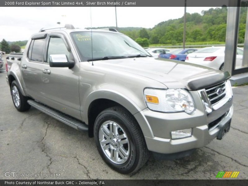 Silver Birch Metallic / Camel 2008 Ford Explorer Sport Trac Limited 4x4