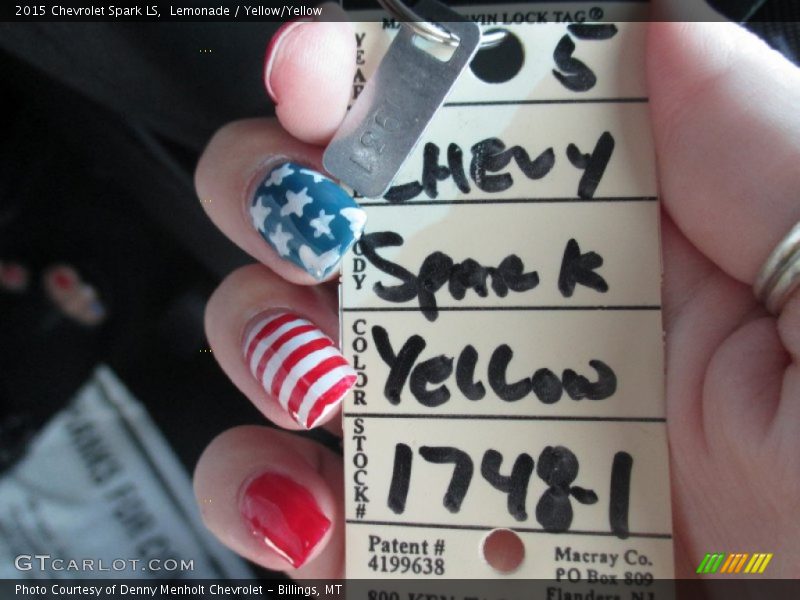 Lemonade / Yellow/Yellow 2015 Chevrolet Spark LS