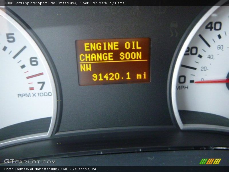 Silver Birch Metallic / Camel 2008 Ford Explorer Sport Trac Limited 4x4