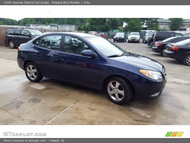 Regatta Blue Metallic / Gray 2008 Hyundai Elantra GLS Sedan