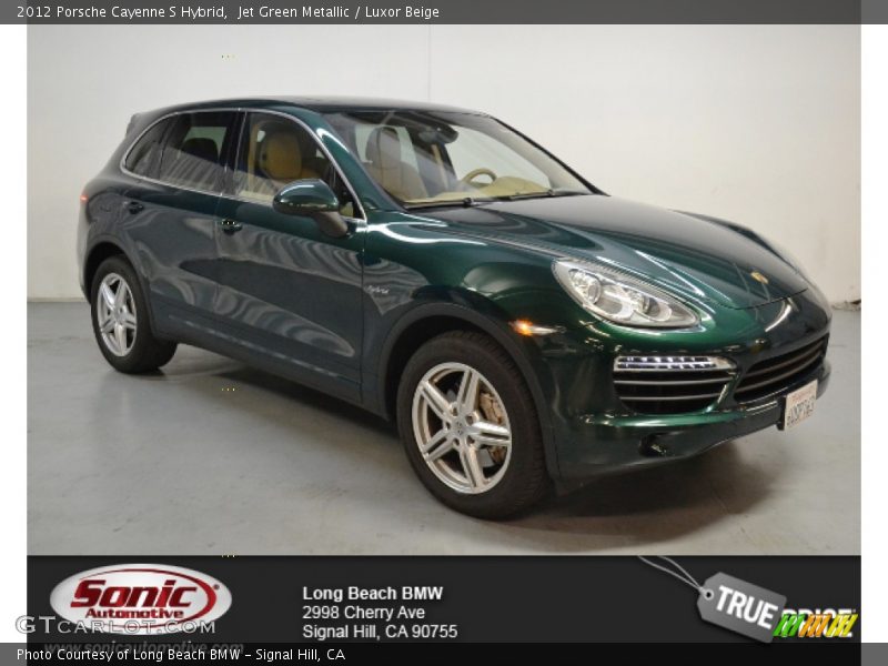 Jet Green Metallic / Luxor Beige 2012 Porsche Cayenne S Hybrid