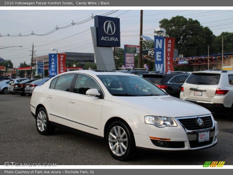 Candy White / Black 2010 Volkswagen Passat Komfort Sedan