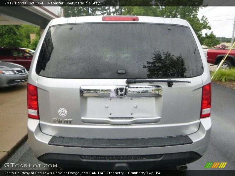 Alabaster Silver Metallic / Gray 2012 Honda Pilot EX-L