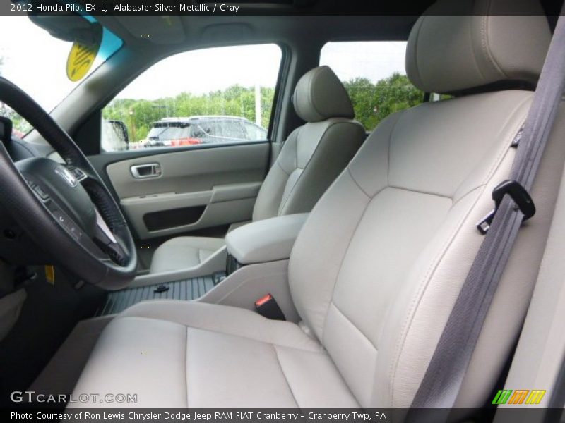 Alabaster Silver Metallic / Gray 2012 Honda Pilot EX-L