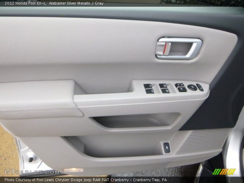 Alabaster Silver Metallic / Gray 2012 Honda Pilot EX-L