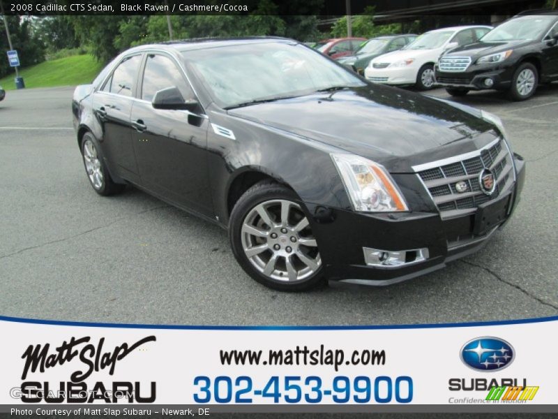 Black Raven / Cashmere/Cocoa 2008 Cadillac CTS Sedan