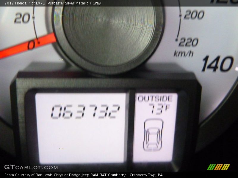 Alabaster Silver Metallic / Gray 2012 Honda Pilot EX-L