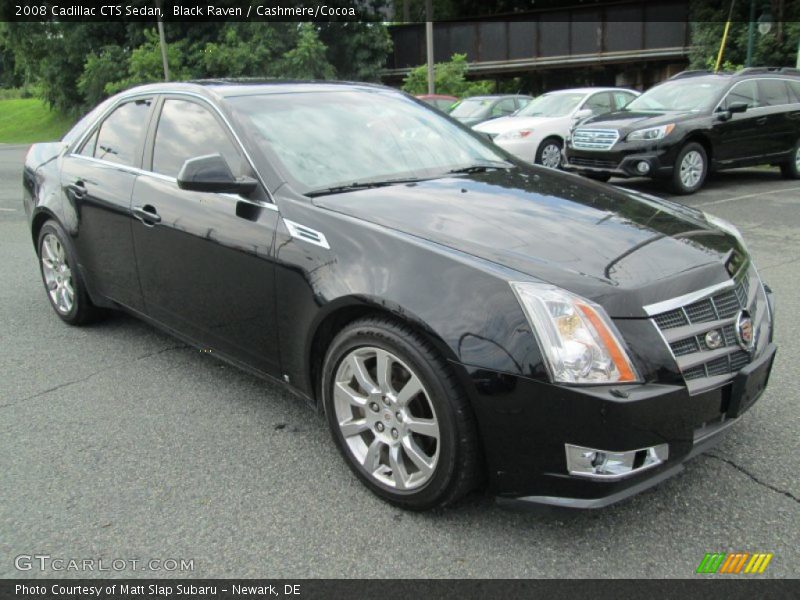 Black Raven / Cashmere/Cocoa 2008 Cadillac CTS Sedan