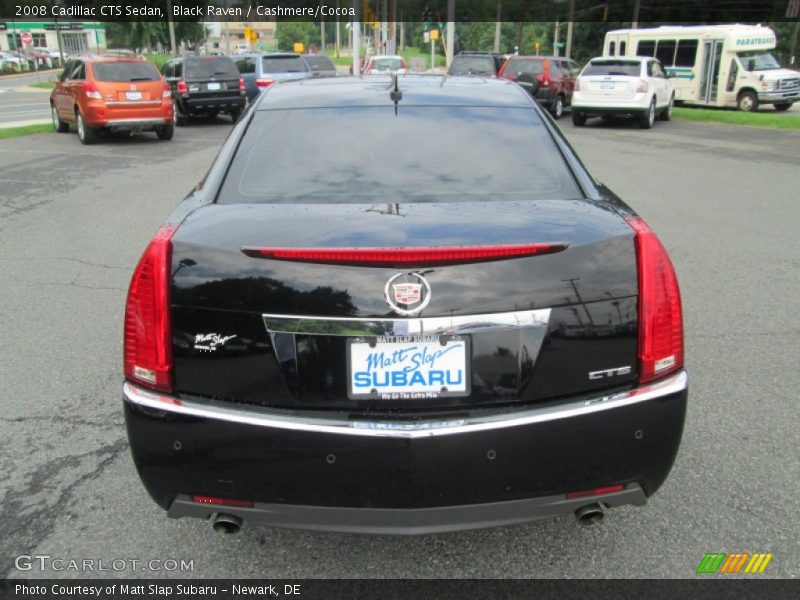 Black Raven / Cashmere/Cocoa 2008 Cadillac CTS Sedan