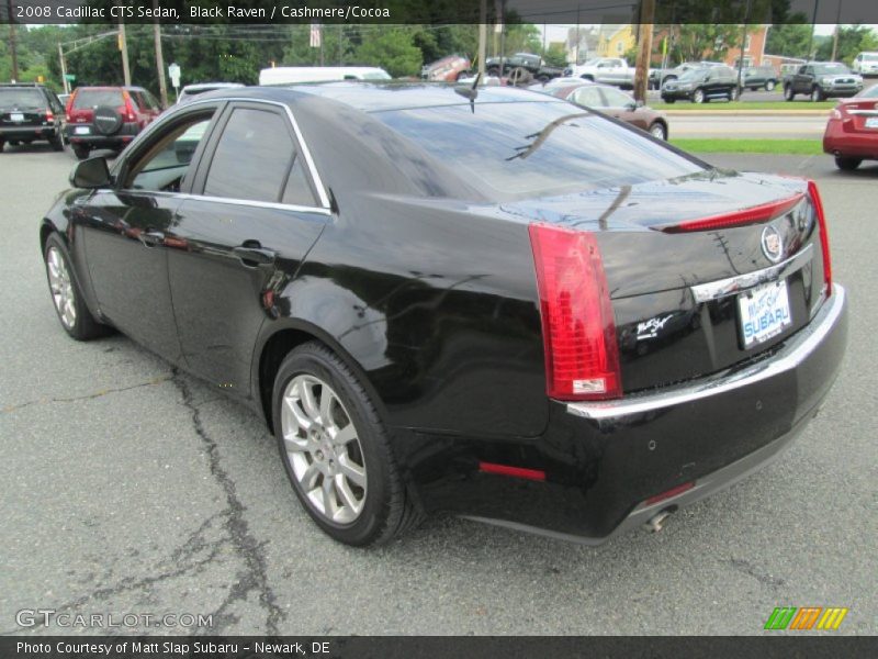 Black Raven / Cashmere/Cocoa 2008 Cadillac CTS Sedan