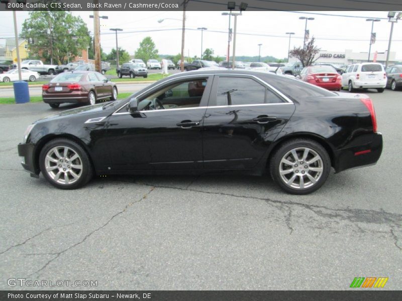 Black Raven / Cashmere/Cocoa 2008 Cadillac CTS Sedan