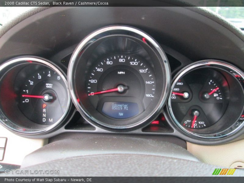Black Raven / Cashmere/Cocoa 2008 Cadillac CTS Sedan