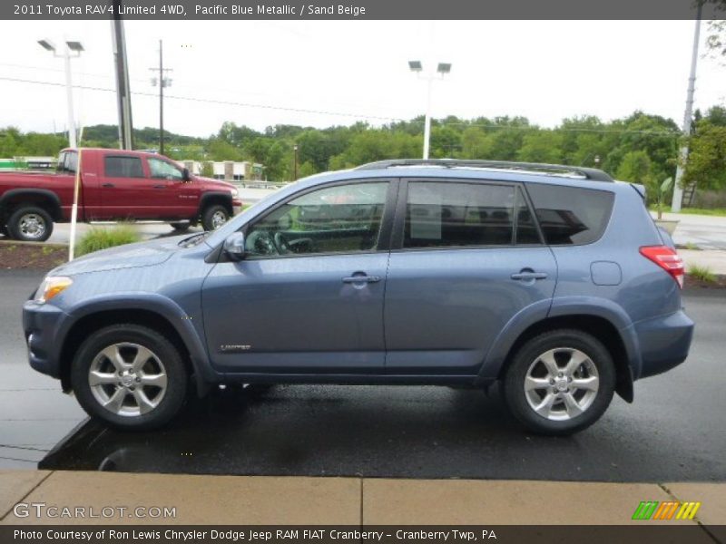 Pacific Blue Metallic / Sand Beige 2011 Toyota RAV4 Limited 4WD