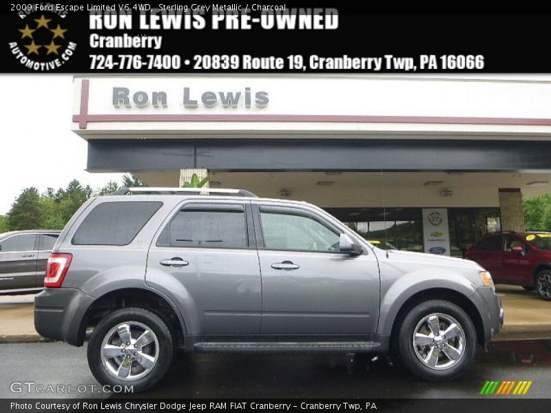 Sterling Grey Metallic / Charcoal 2009 Ford Escape Limited V6 4WD