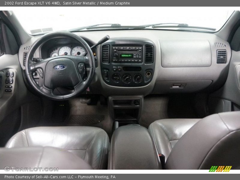 Satin Silver Metallic / Medium Graphite 2002 Ford Escape XLT V6 4WD