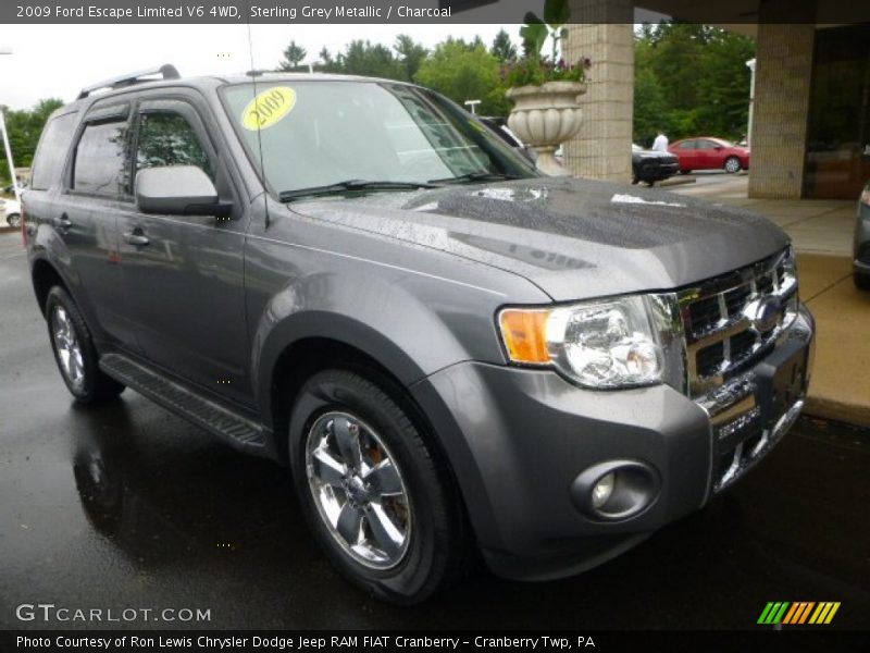 Sterling Grey Metallic / Charcoal 2009 Ford Escape Limited V6 4WD