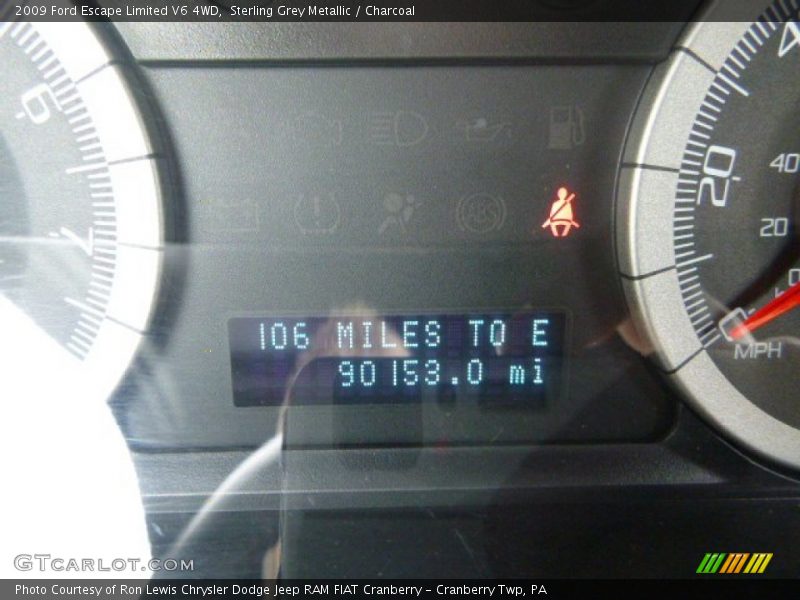 Sterling Grey Metallic / Charcoal 2009 Ford Escape Limited V6 4WD