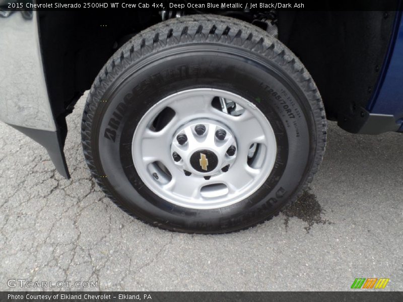 Deep Ocean Blue Metallic / Jet Black/Dark Ash 2015 Chevrolet Silverado 2500HD WT Crew Cab 4x4