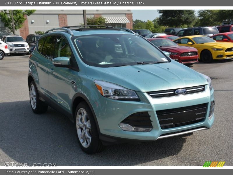 Frosted Glass Metallic / Charcoal Black 2013 Ford Escape Titanium 2.0L EcoBoost