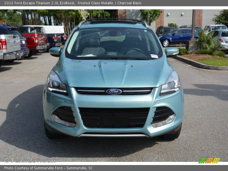 Frosted Glass Metallic / Charcoal Black 2013 Ford Escape Titanium 2.0L EcoBoost