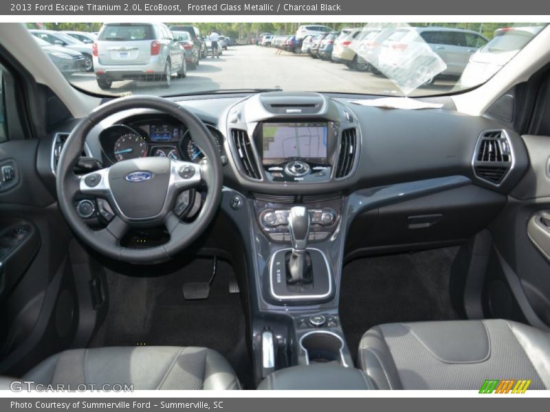 Frosted Glass Metallic / Charcoal Black 2013 Ford Escape Titanium 2.0L EcoBoost