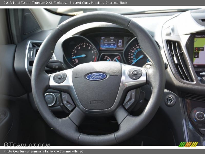 Frosted Glass Metallic / Charcoal Black 2013 Ford Escape Titanium 2.0L EcoBoost