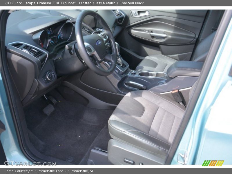 Frosted Glass Metallic / Charcoal Black 2013 Ford Escape Titanium 2.0L EcoBoost