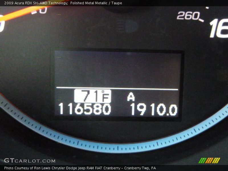 Polished Metal Metallic / Taupe 2009 Acura RDX SH-AWD Technology