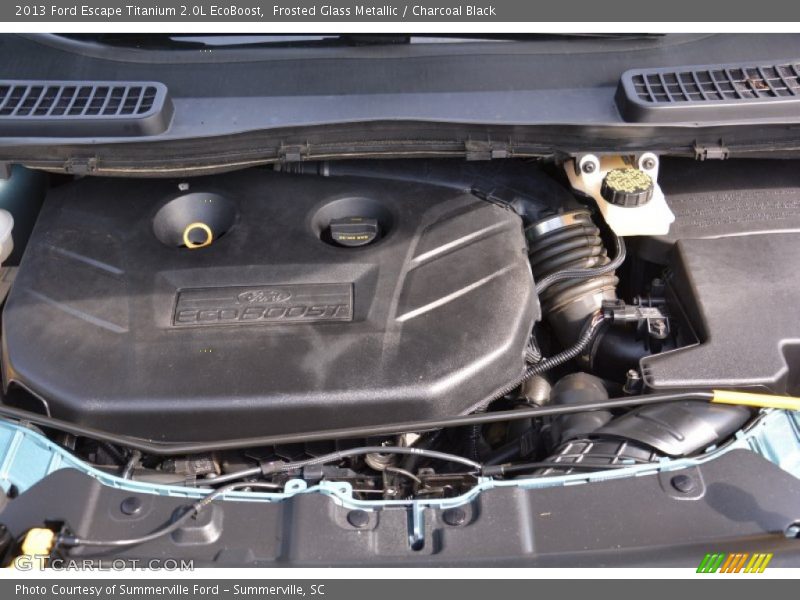Frosted Glass Metallic / Charcoal Black 2013 Ford Escape Titanium 2.0L EcoBoost