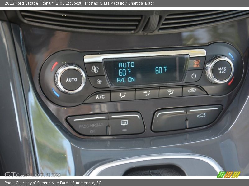 Frosted Glass Metallic / Charcoal Black 2013 Ford Escape Titanium 2.0L EcoBoost