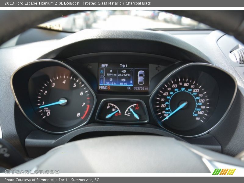 Frosted Glass Metallic / Charcoal Black 2013 Ford Escape Titanium 2.0L EcoBoost